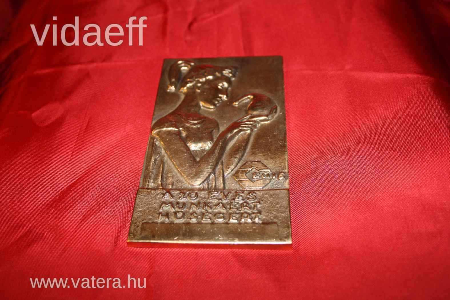 EGIS 20 éves munkáért plakett
