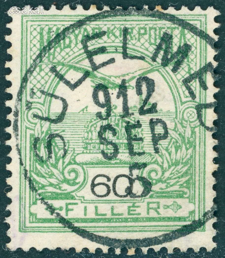 1909 turul SÜLELMED lebélyegzés Szilágy Romania Gudlin E3.20 / 40p (d85)