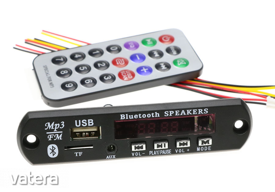 Bluetoothos 12V MP3 WMA Dekóder panel autóba / HIFIbe