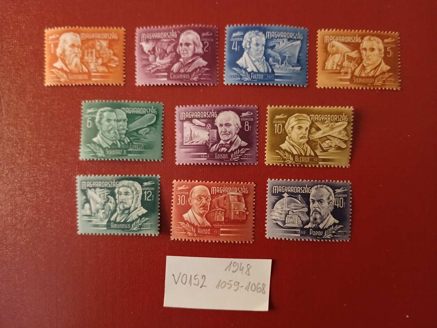 V0152 Magyar bélyeg 1948 1068-1080 postatiszta