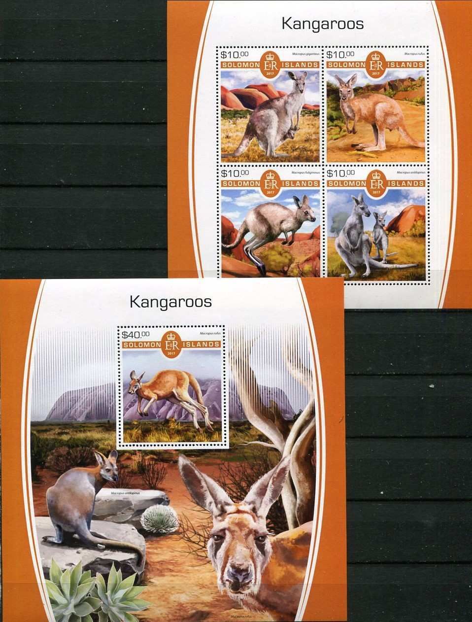 Kenguru postatiszta blokk (Salamon-szigetek) 2 db
