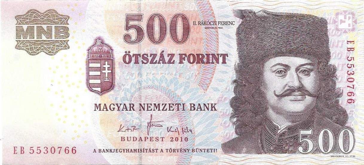 500 forint 2010 "EB" UNC