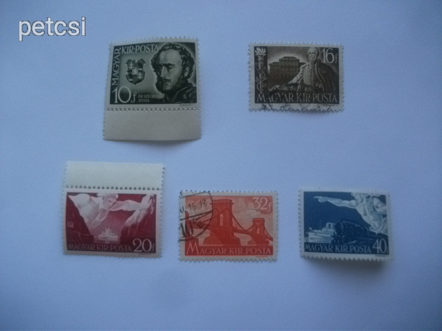 Magyar bélyeg / bélyegsor Gróf Széchenyi István 1941 4.