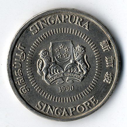 Szingapúr nikkel 50 Cent 1990