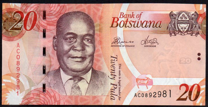 Botswana 20 pula UNC 2012
