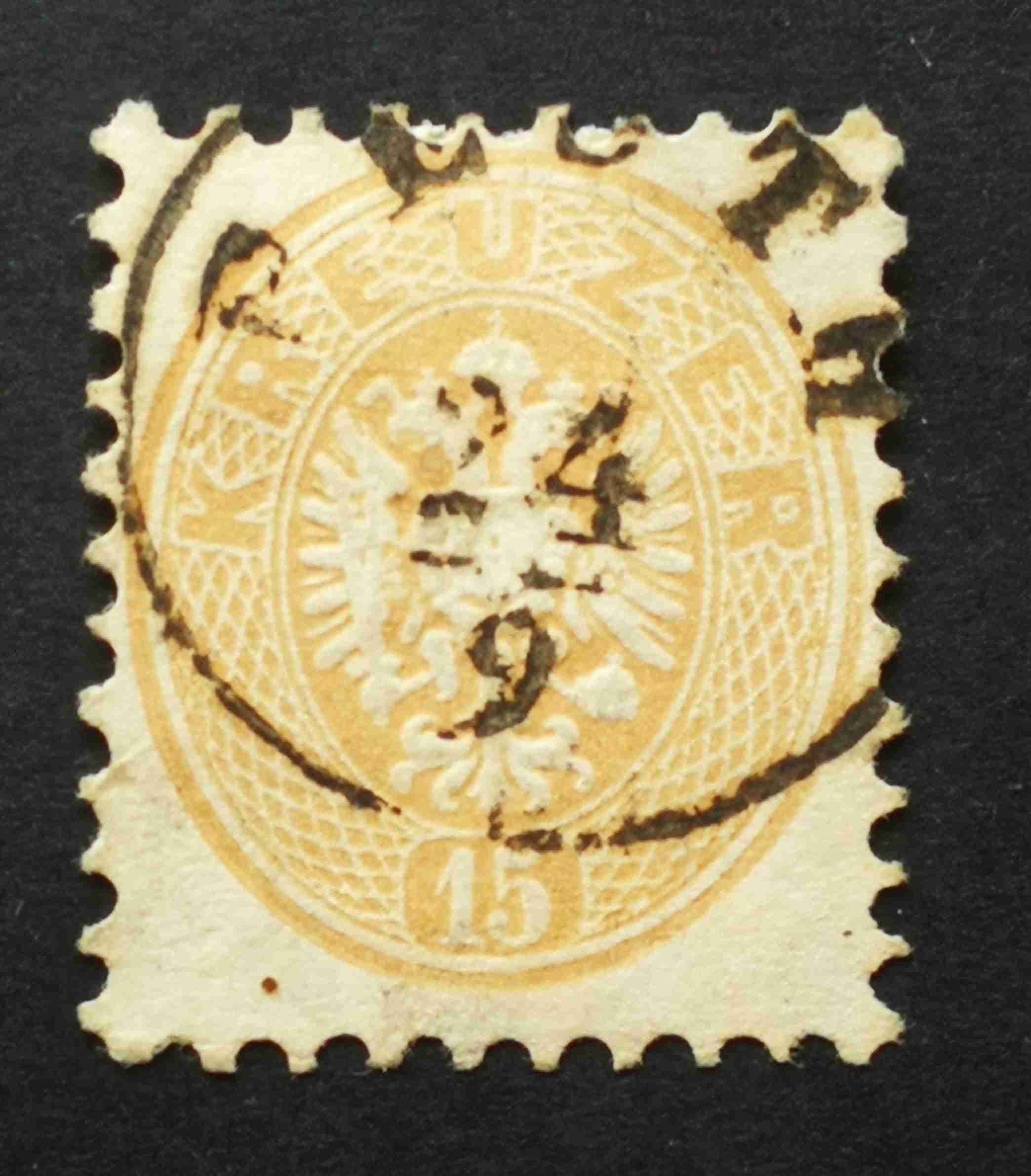 Magyarország 1863/64 Könyvnyomat 15 Kr. PESTH H