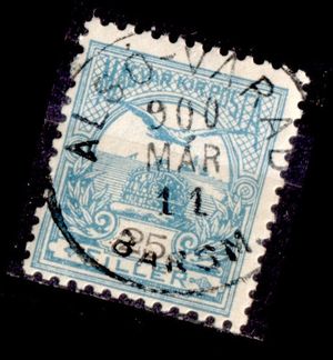 1900 turul a ritkább kötőjeles ALSÓ-VÁRAD / BARSM. bélyegzés Felvidék / Slovakia Gudlin 70 pont(b14)