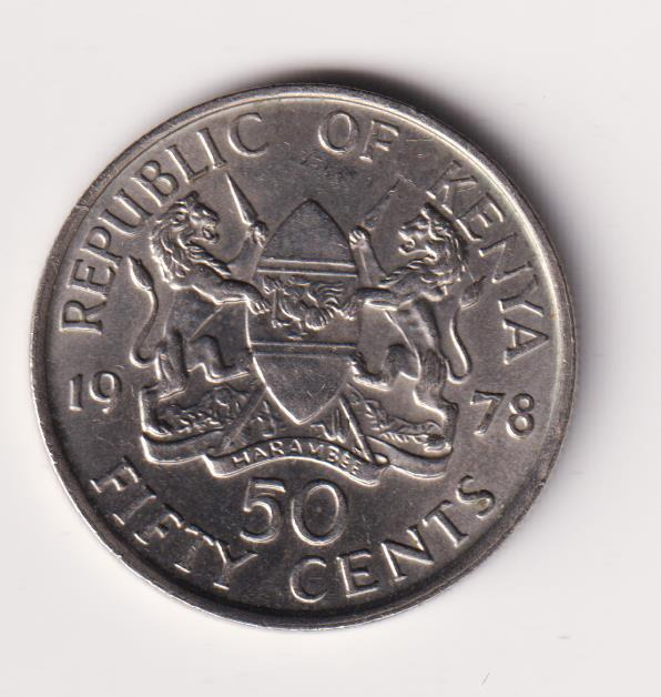 Kenya nikkel 50 Cent 1978
