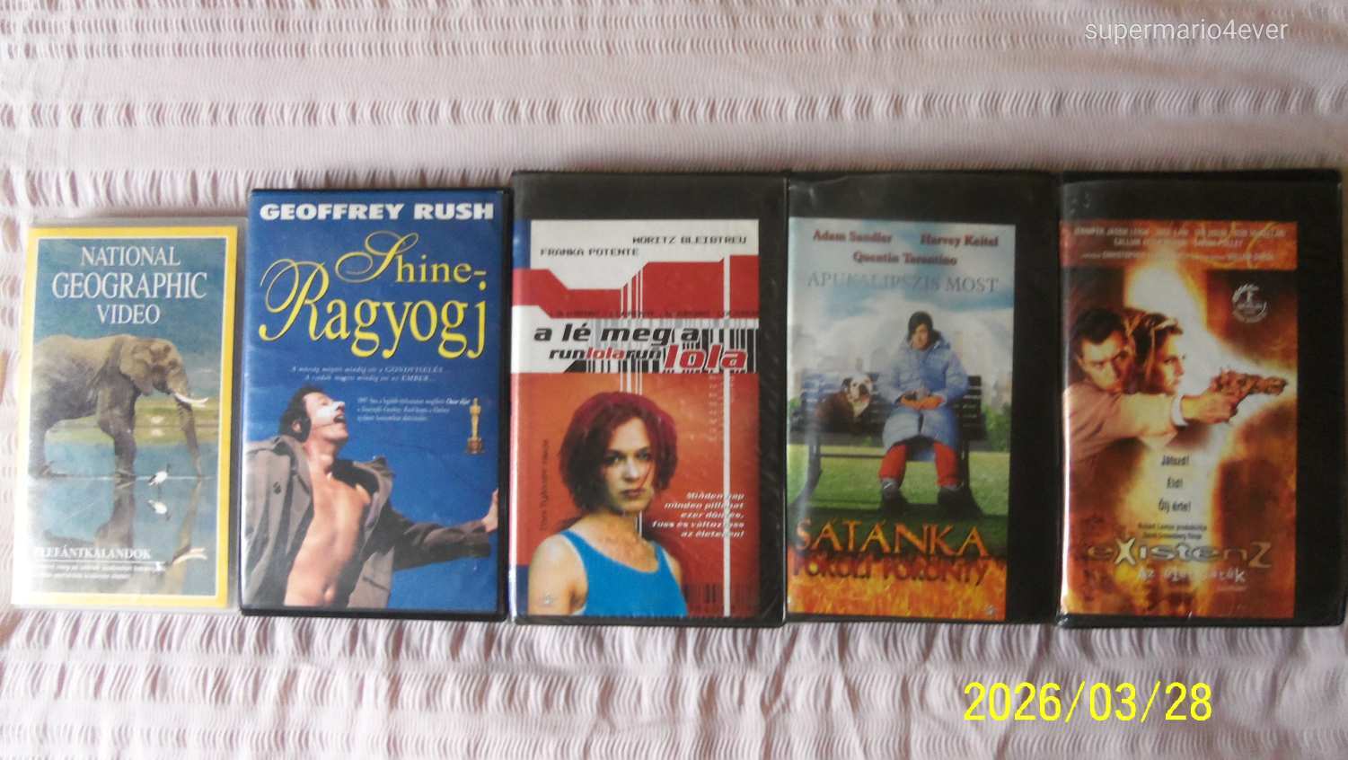 Öt darabos videokazetta csomag