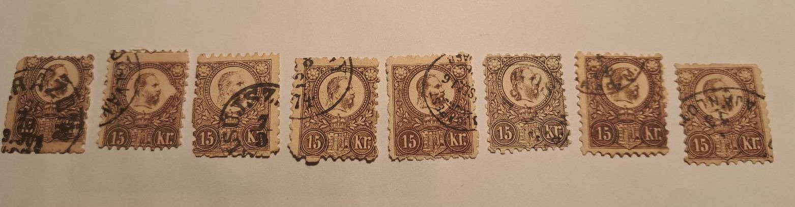 1871 Réznyomat 15 krajcáros 8 db