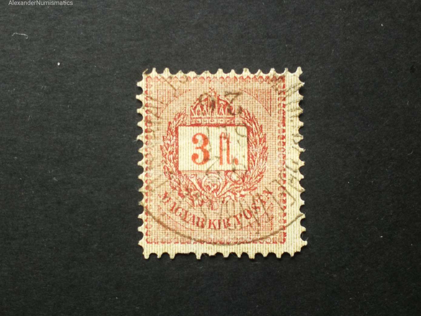 Magyarország 1888 Feketeszámú 3 Ft F