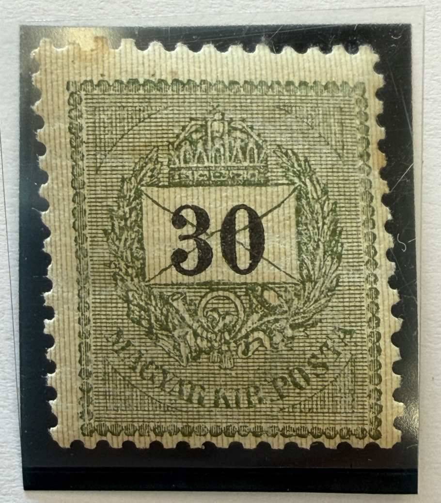 1898 Feketeszámú Krajcáros II.vj - 30 Kr Bélyeg (52a)!!!