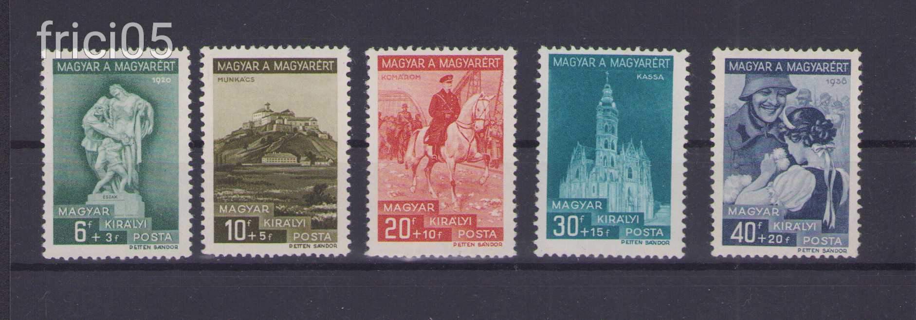 1939 Magyar a Magyarért, postatiszta falcos sor