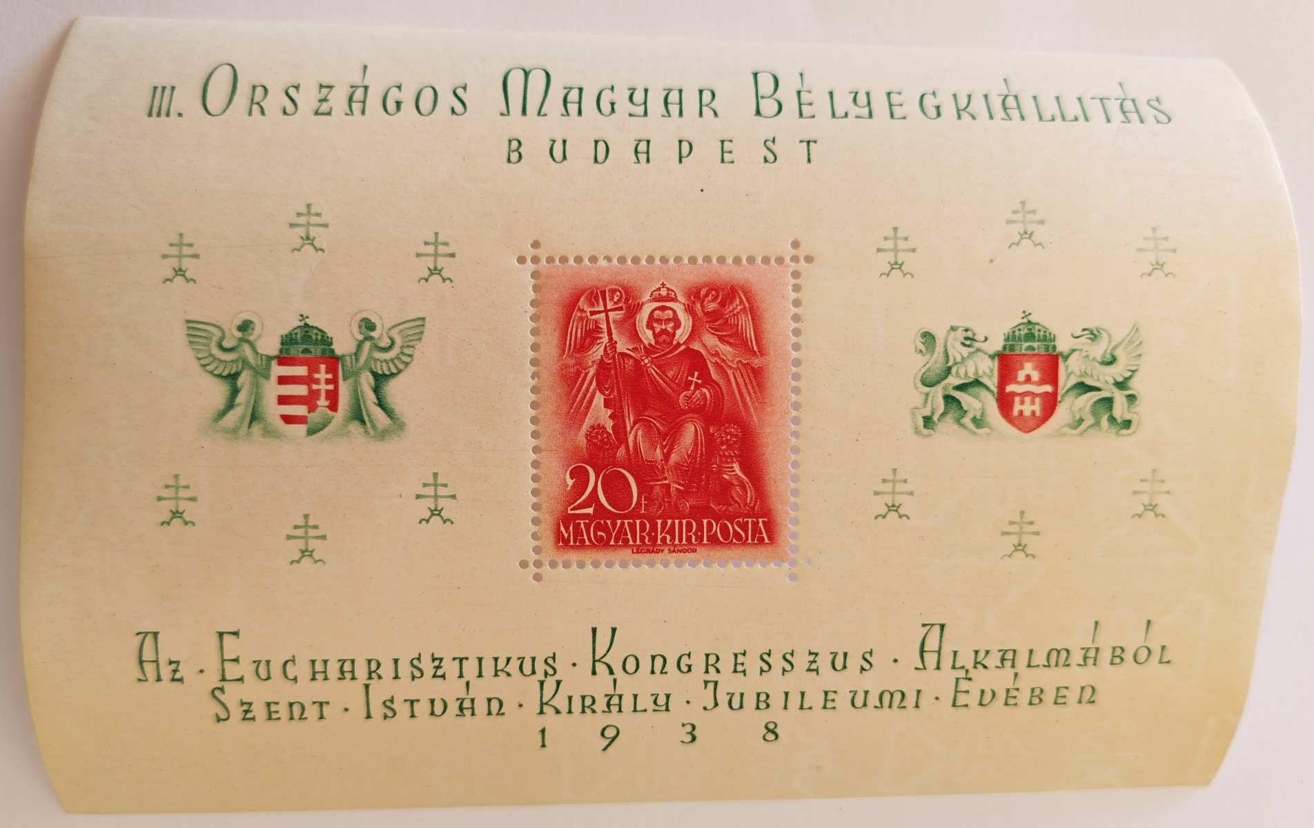 1938 ORBÉK- Blokk Bélyeg (**)!