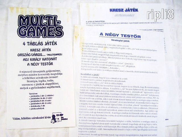 Multigames Társasjáték - 4 az 1-ben