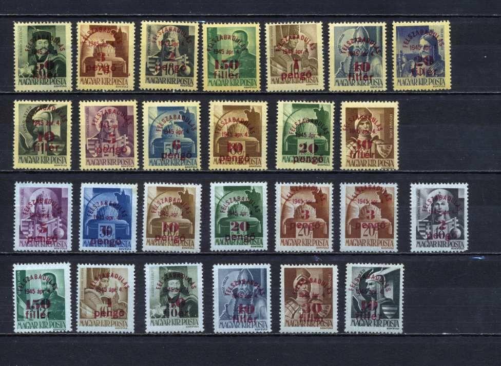 1945 Felszabadulas postatiszta bélyegsor, kat.: 9100 Ft