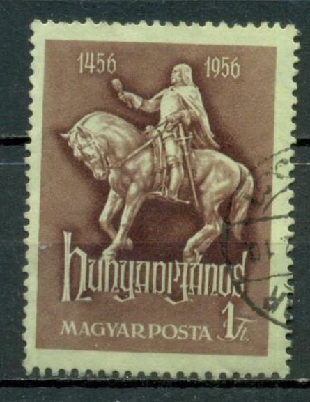 M245 - Magyarország 1956 Hunyadi János 1Ft használt (pecsételt) bélyeg