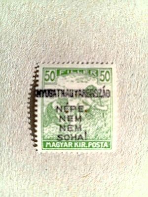 1921. Nyugat-Magyarország IV. 50 fillér hármaslyuk Bodor garanciával