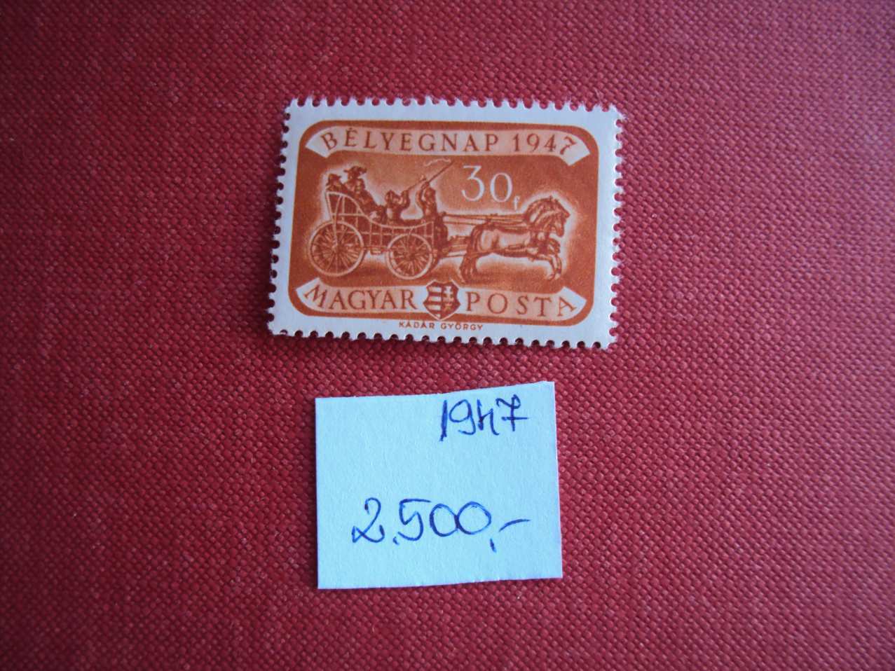 1947 Bélyegnap postatiszta Harmadárban eladó BAL-23