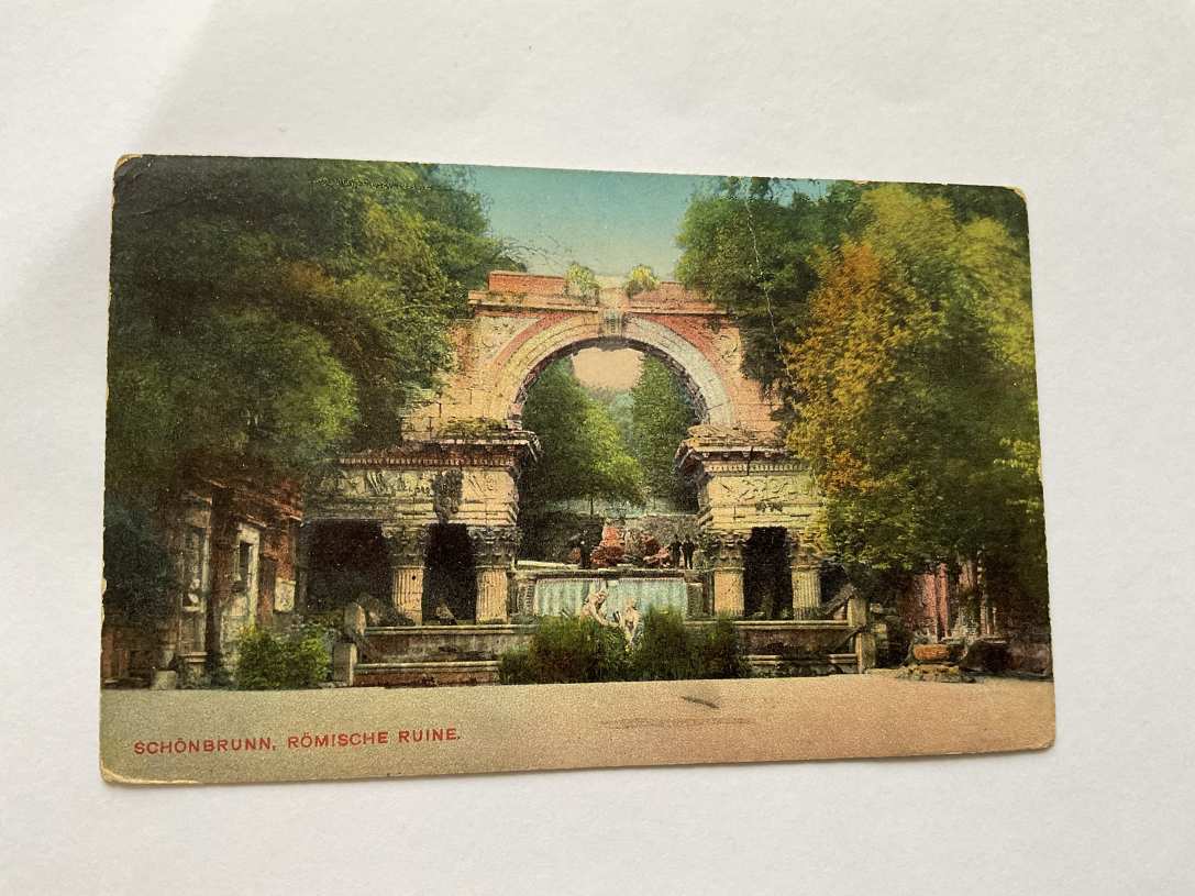 1914 Schönbrunn Római romok képeslap Wien ritka