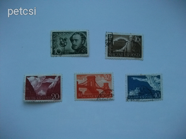 Magyar bélyeg / bélyegsor Gróf Széchenyi István 1941 5.