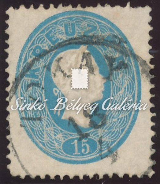 1861. Könyvnyomat dombornyomással 15kr, TOKAY