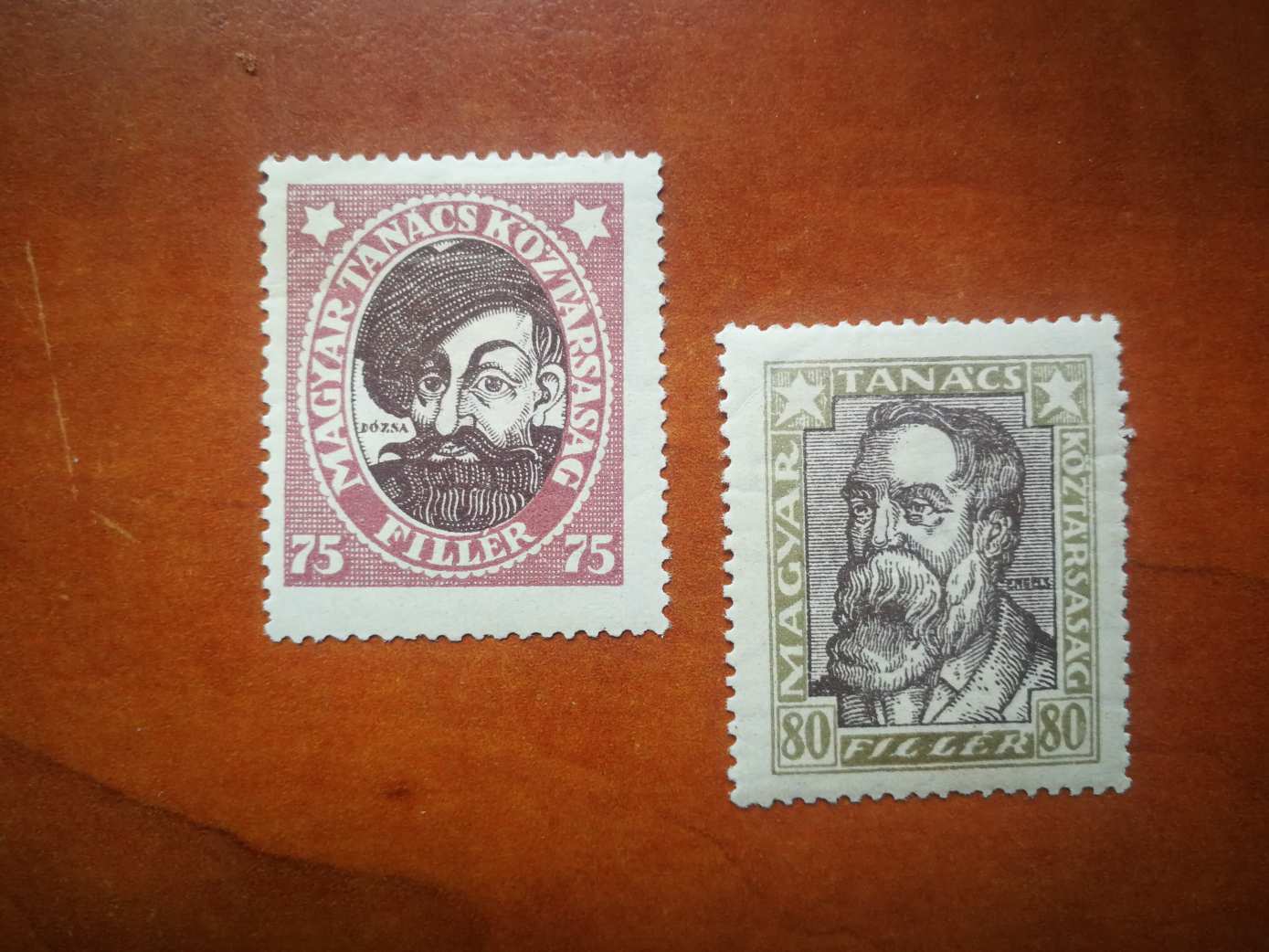 Magyarország 1919 Magyar Tanácsköztársasági arcképek A (vj:VII) *  80 F elvékonyodás A