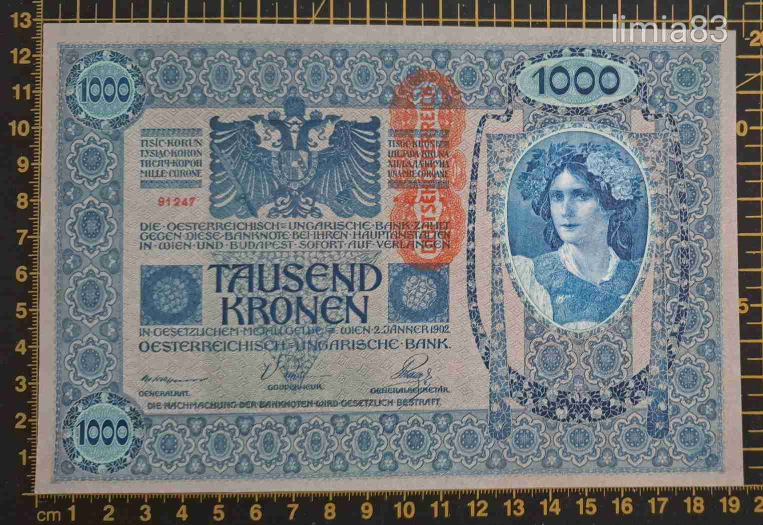 1000 Korona 1902! UNC!