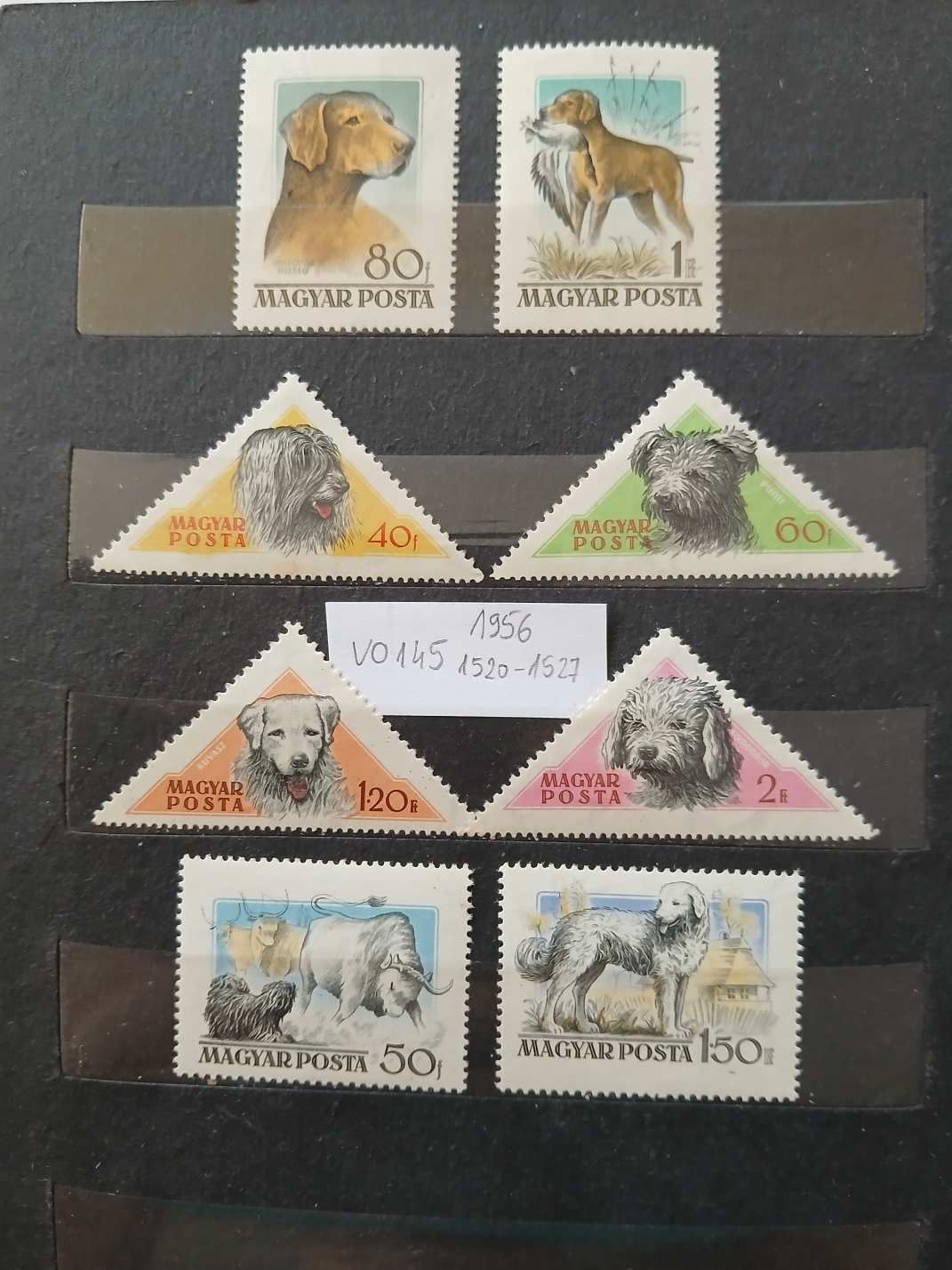 V0145 Magyar bélyeg 1956 1520-1527 postatiszta   - kat.ár 2200 HUF 
