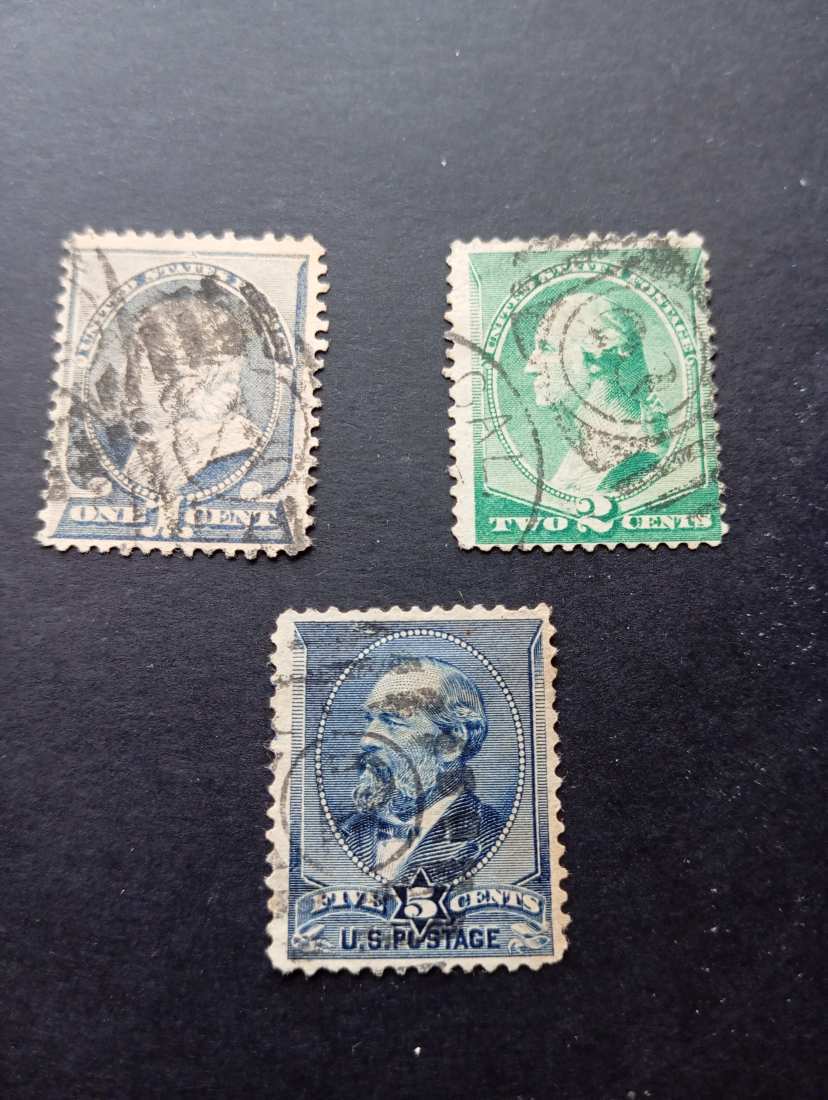 USA 1887 3 érték pecsételt kat. ár. 15,9 €