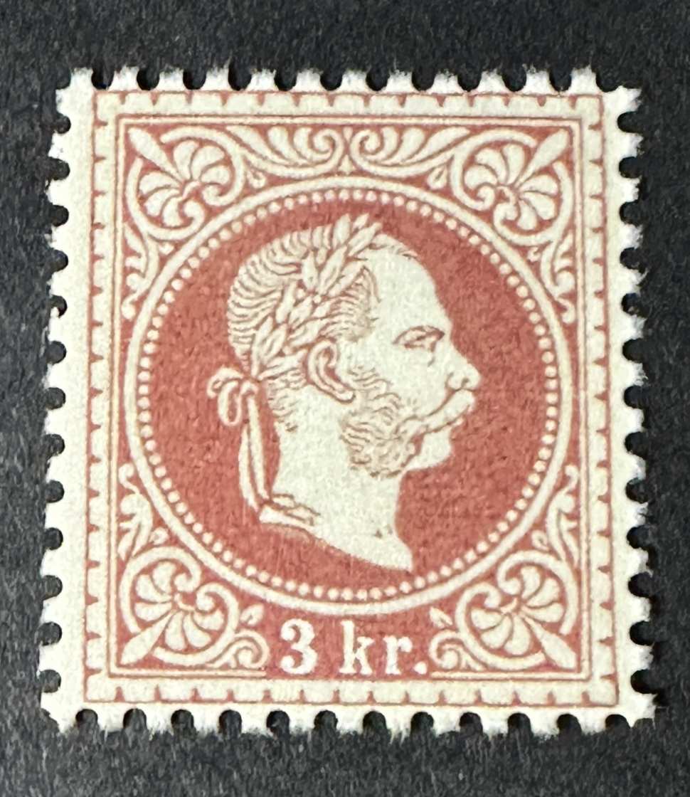 1867 3KR.- 5KR HELYETT PIROS TÉVNYOMAT KÖNYVNYOMAT FELCSERÉLT SZIN -ÚJNYOMAT-  MBK: 40.000.000fT.-