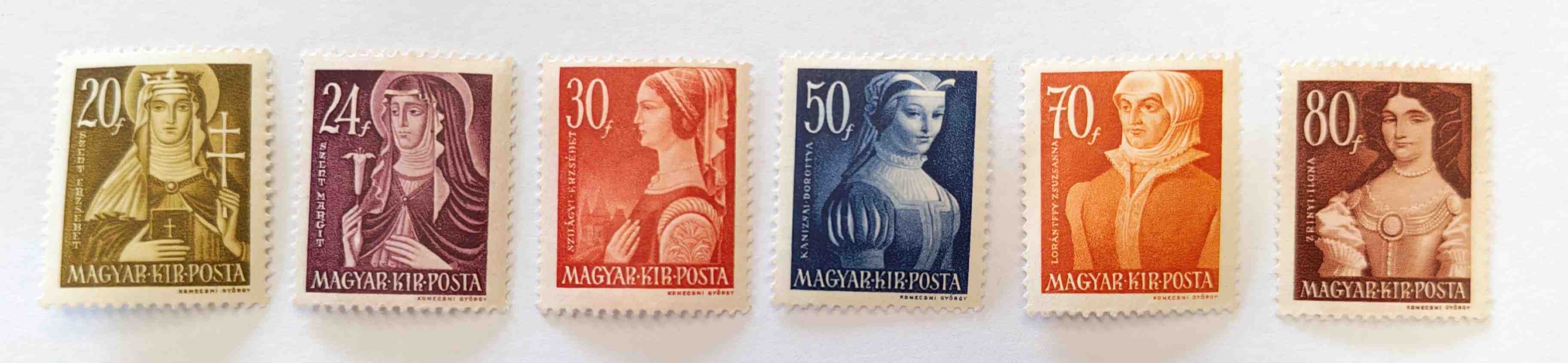 1944 Nagyasszonyok Teljes Bélyegsor (**)