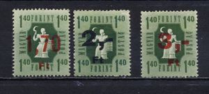1953 kisegítő béylegek, postatiszta, kat. (MPIK 2025): 1500 Ft
