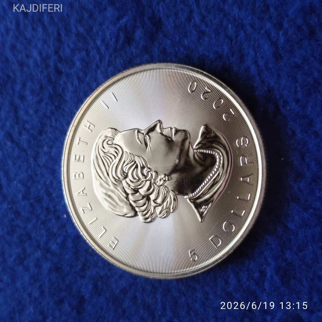 CANADA 5 DOLLÁR   SZINEZÜST 2020