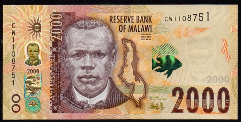 Malawi 2000 kwacha UNC 2021