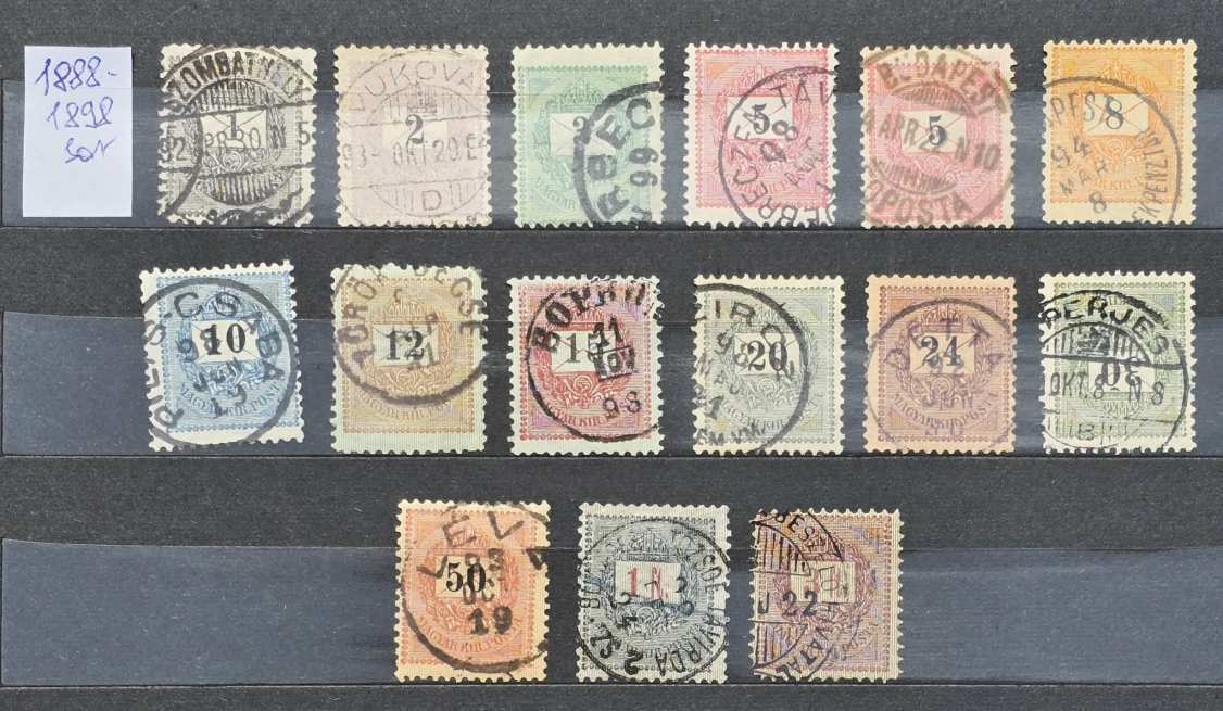 1888-1898 Magyar Feketeszámú krajcáros bélyegsor!