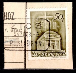 1942 ZICS postaügynökség bélyegzés Somogy megye MPPFB PÜ30 / 10 pont(b78)
