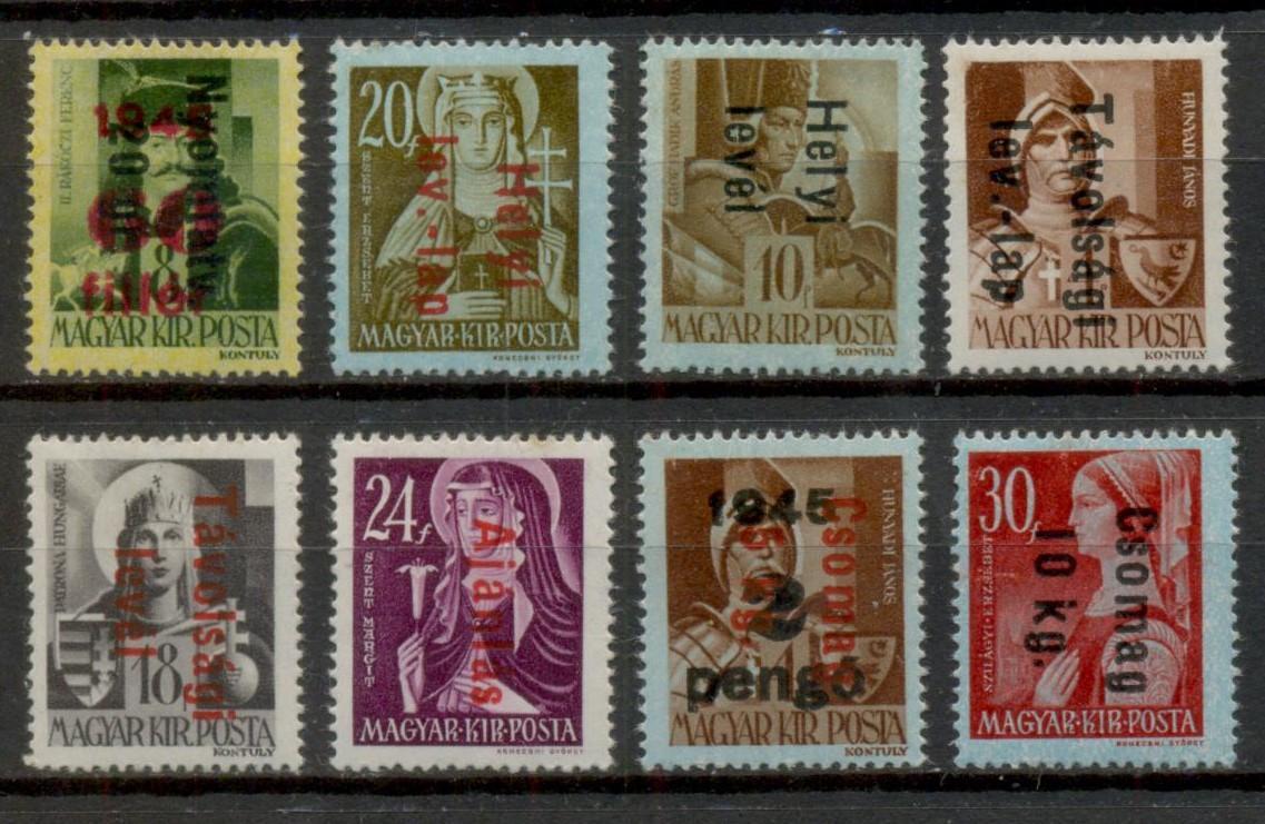 M349 Magyarország 1946 Betűs III Szöveges teljes sor Postatiszta