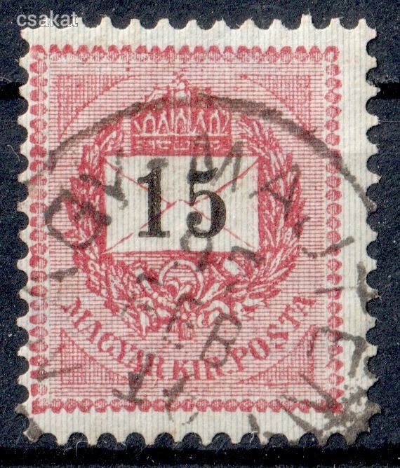 1881 feketeszámú krajcáros NAGY-MAJTÉNY bélyegzés Gudlin E3.20 / 50p (d40)