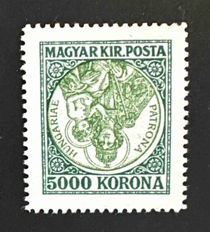 1921 FORDITOTT KORONÁS MADONNA TÉVNYOMAT -ÚJNYOMAT- MBK: 7.000.000fT.-