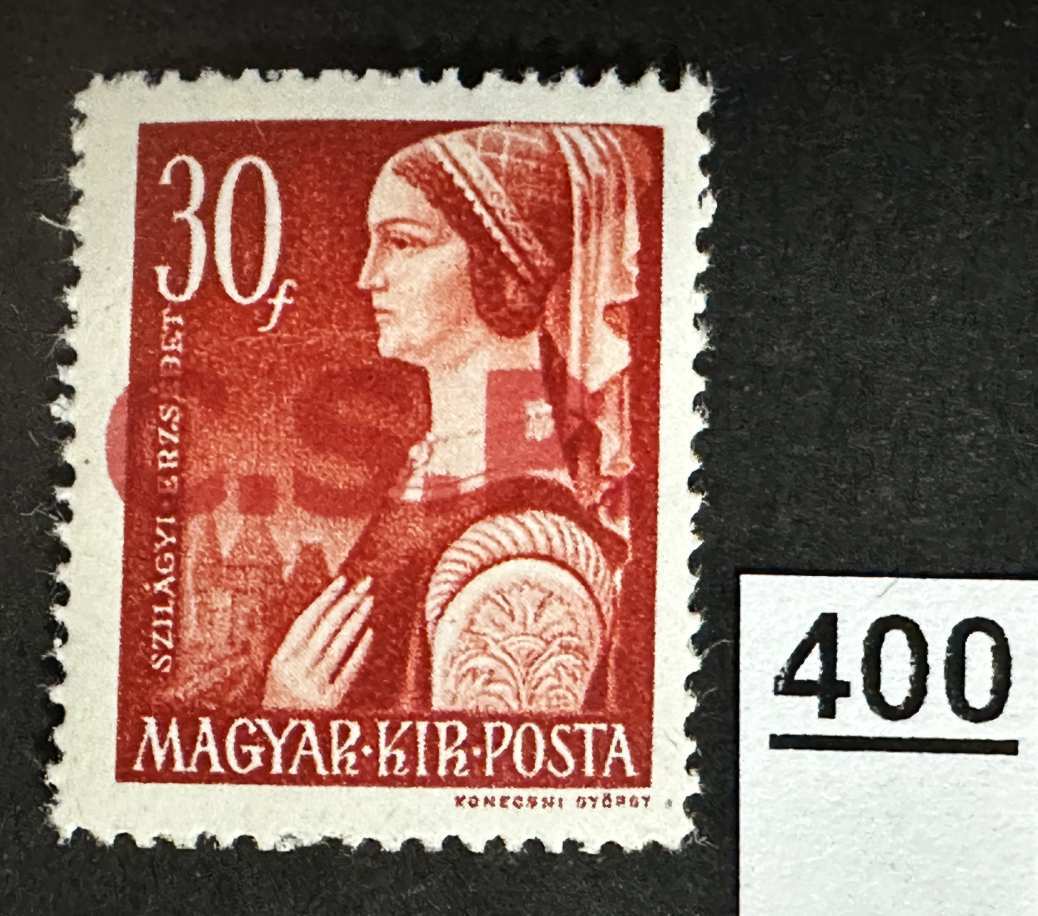 MAGYARORSZÁG 1945 VISSZATÉRT TERÜLET -FELVIDÉK- RIMASZOMBAT 30 FILLÉR NAGYASSZONYOK BÉLYEG