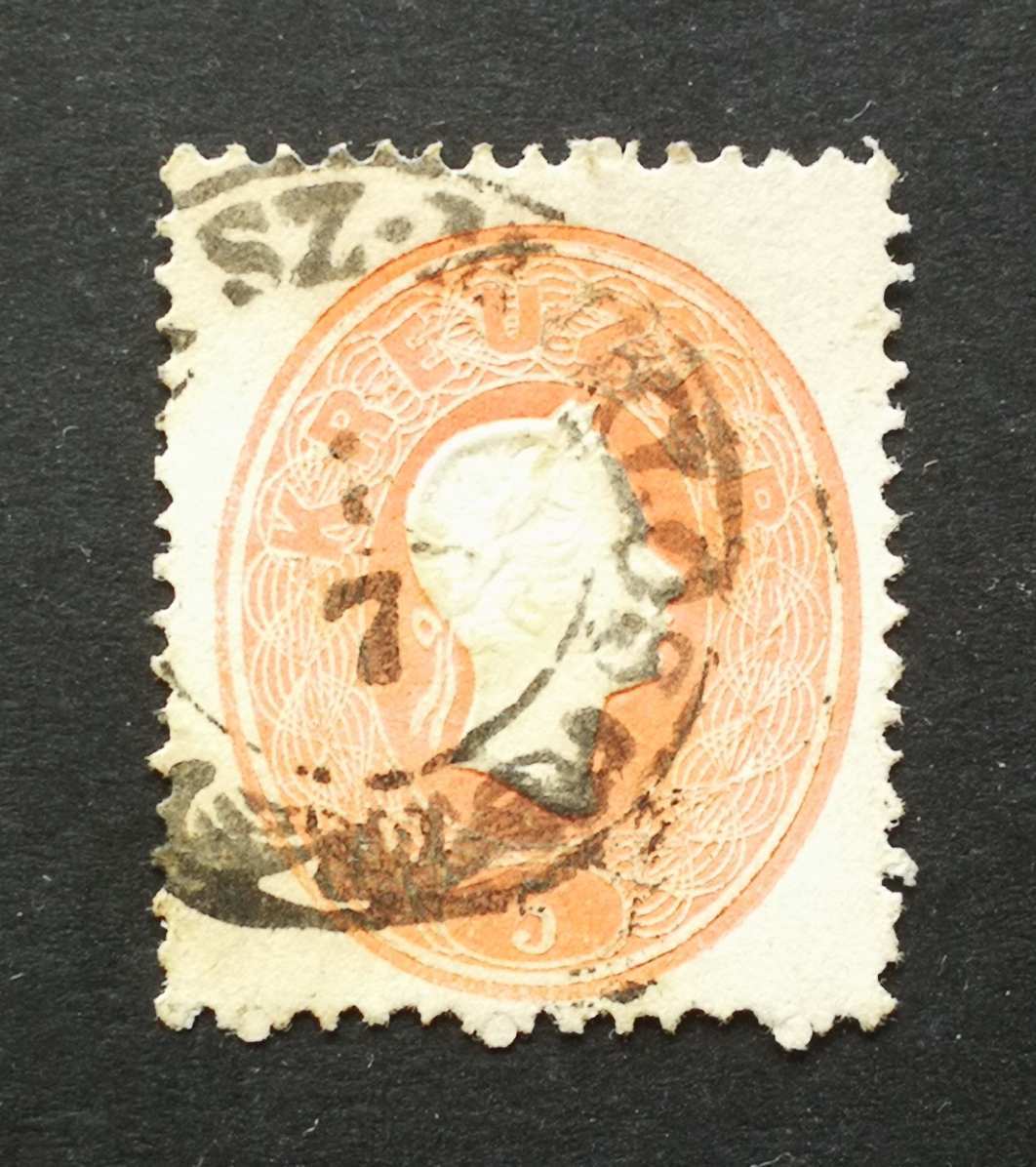 Magyarország 1861 Könyvnyomat 5 Kr. (TÖRÖK) SZ-MIKLÓS D2.3 Gudlin 80