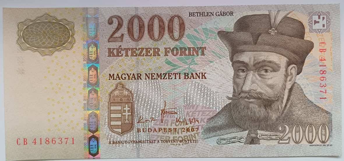 2000 forint 2007 UNC, CB