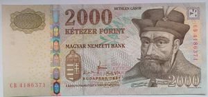 2000 forint 2007 UNC, CB