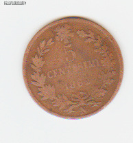 5 centesimi, 1862,