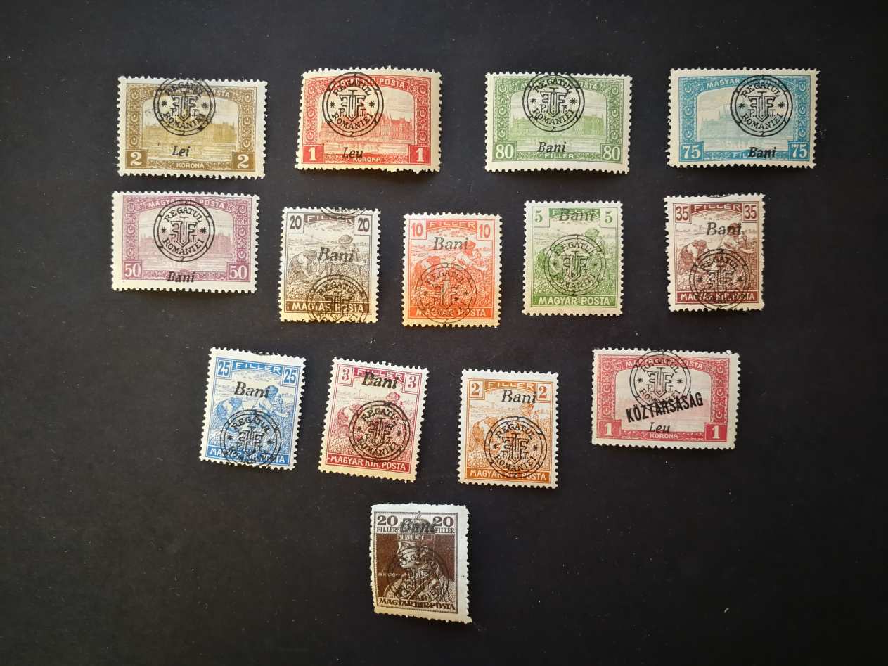 Magyarország 1919 Erdély nagyváradi felülnyomás 14 db kat. ár 1750 Ft H