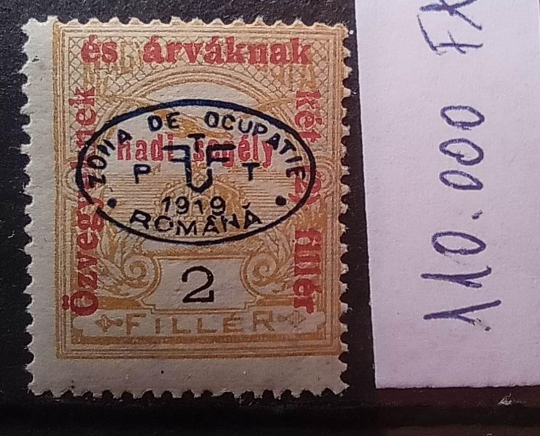1919 Debrecen, román megszállás, 2kr Hadisegély(II), gyűjtemény felszámolás, Kat.110.000 Ft