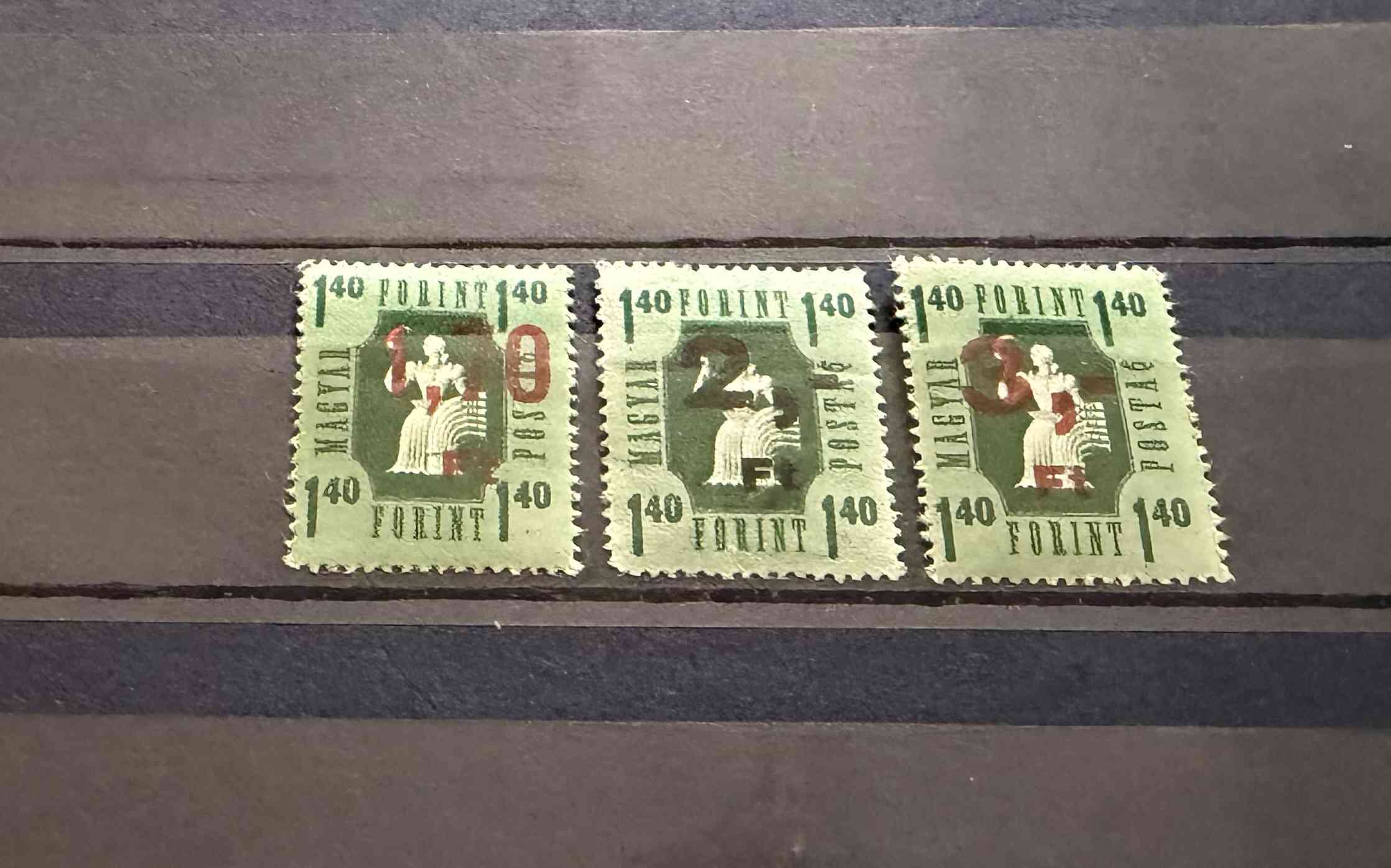 1953. Kisegítő bélyegek (V.) postatiszta falcmentes sor