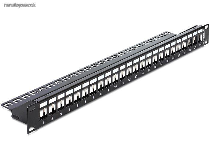 DeLock 19? Keystone Patch Panel 24 Port Black 228249 Patch panel