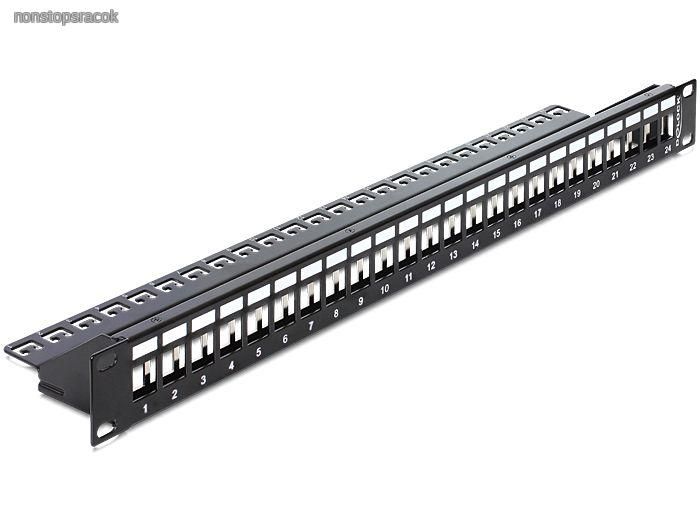 DeLock 19? Keystone Patch Panel 24 Port Black 228249 Patch panel